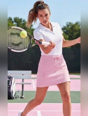 IZOD Ladies Pink Performance Skort Size 8 Moisture Wicking Golf Tennis